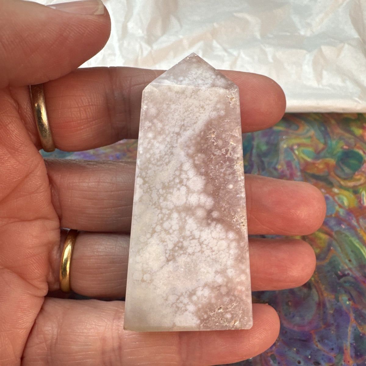 72 gram Flower Agate Crystal Tower