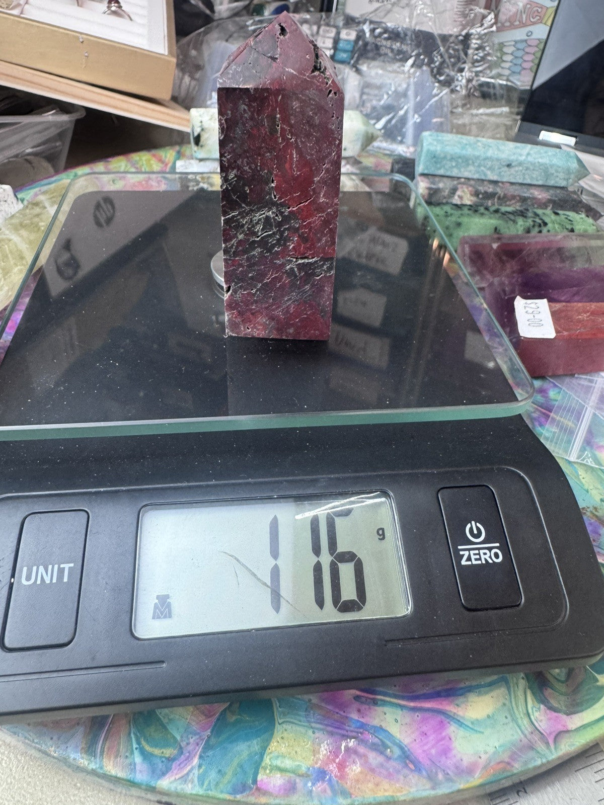 Red Jasper Crystal Tower – 116g Natural Grounding Stone Point   reiki meditation