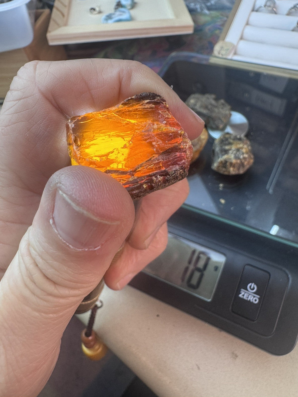 Black Amber 25 grams 4 peices Rough lot