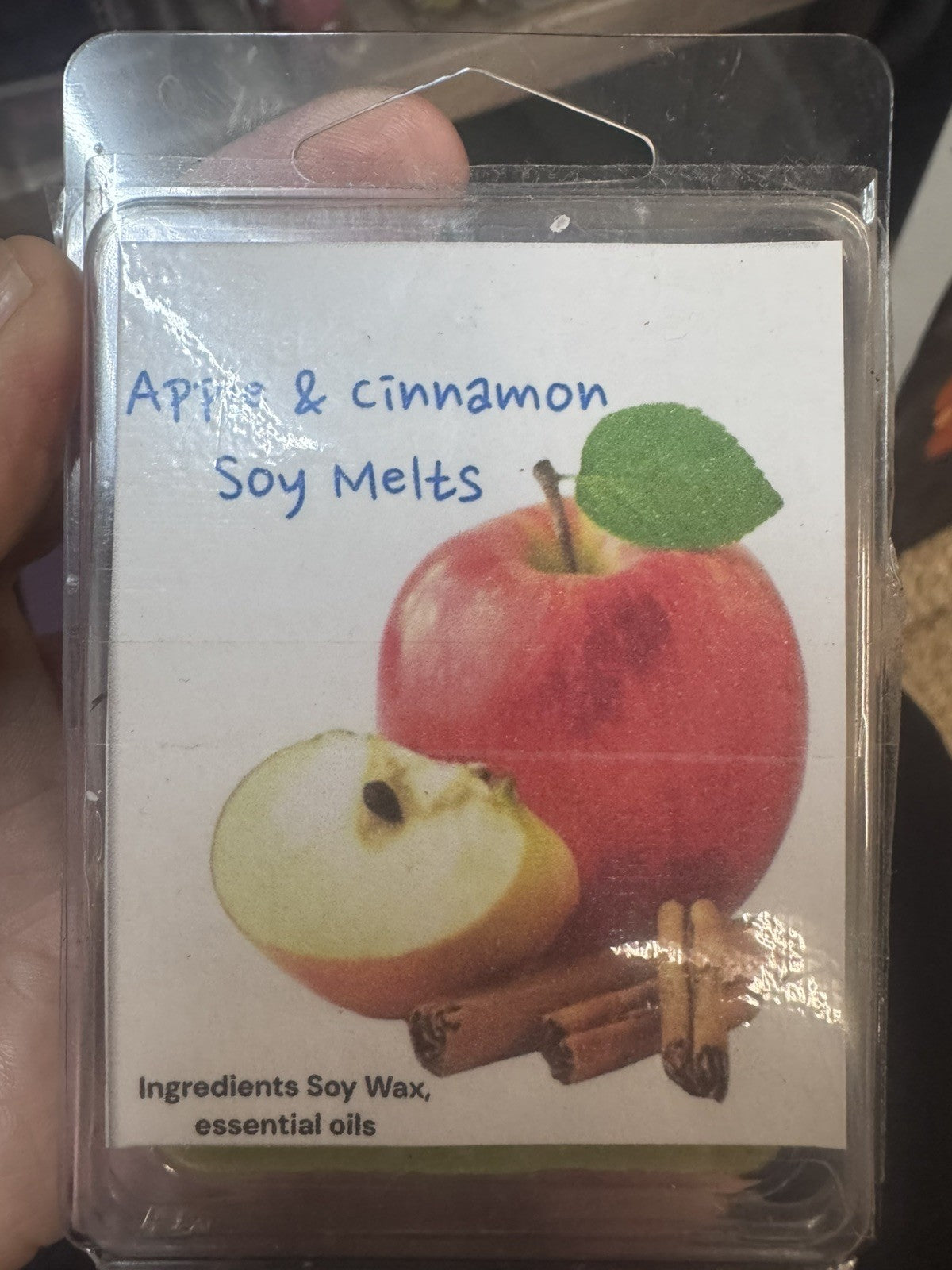 Apple & Cinnamon Soy Wax Melts  Handmade Scented | Long Lasting Fragrance