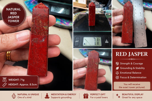 Natural Red Jasper Tower – 71g Natural Polished Stone reiki meditation