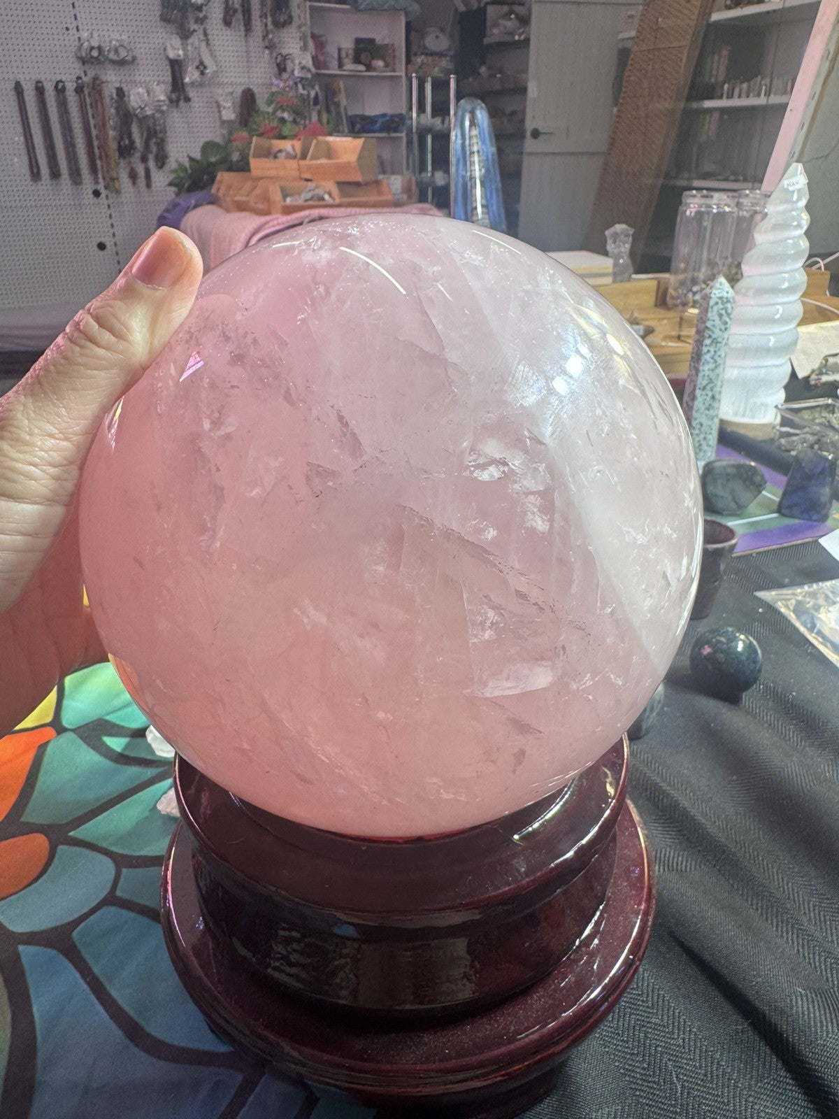 Rose Quartz Sphere 11.22kg Huge