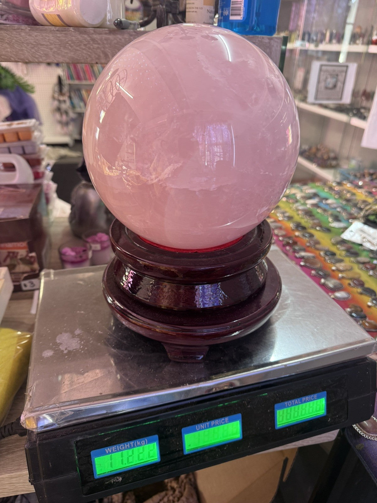 Rose Quartz Sphere 11.22kg Huge