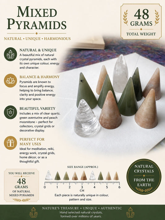 Crystal Mixed Bag wholesale resell lot  pyramid cones