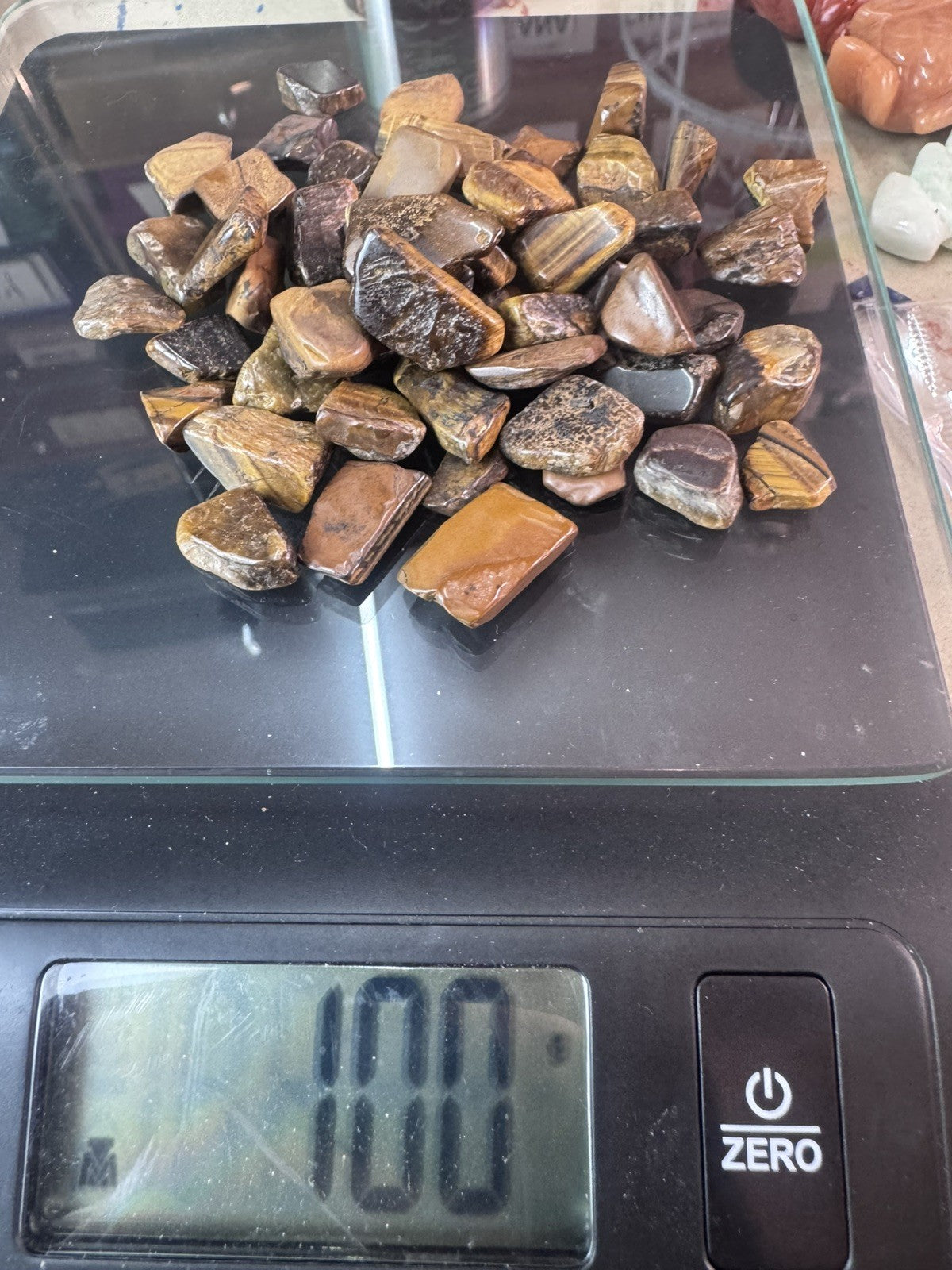 Tigers Eye Chips 100grams