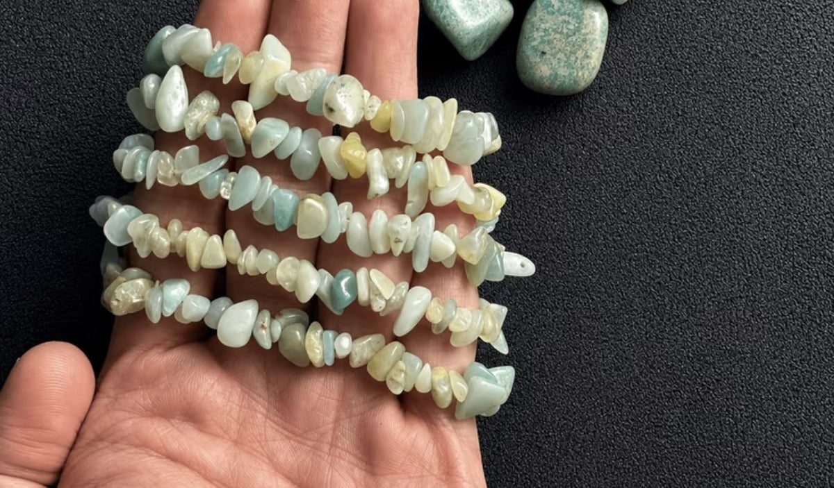 Amazonite Strech Crystal Bracelet