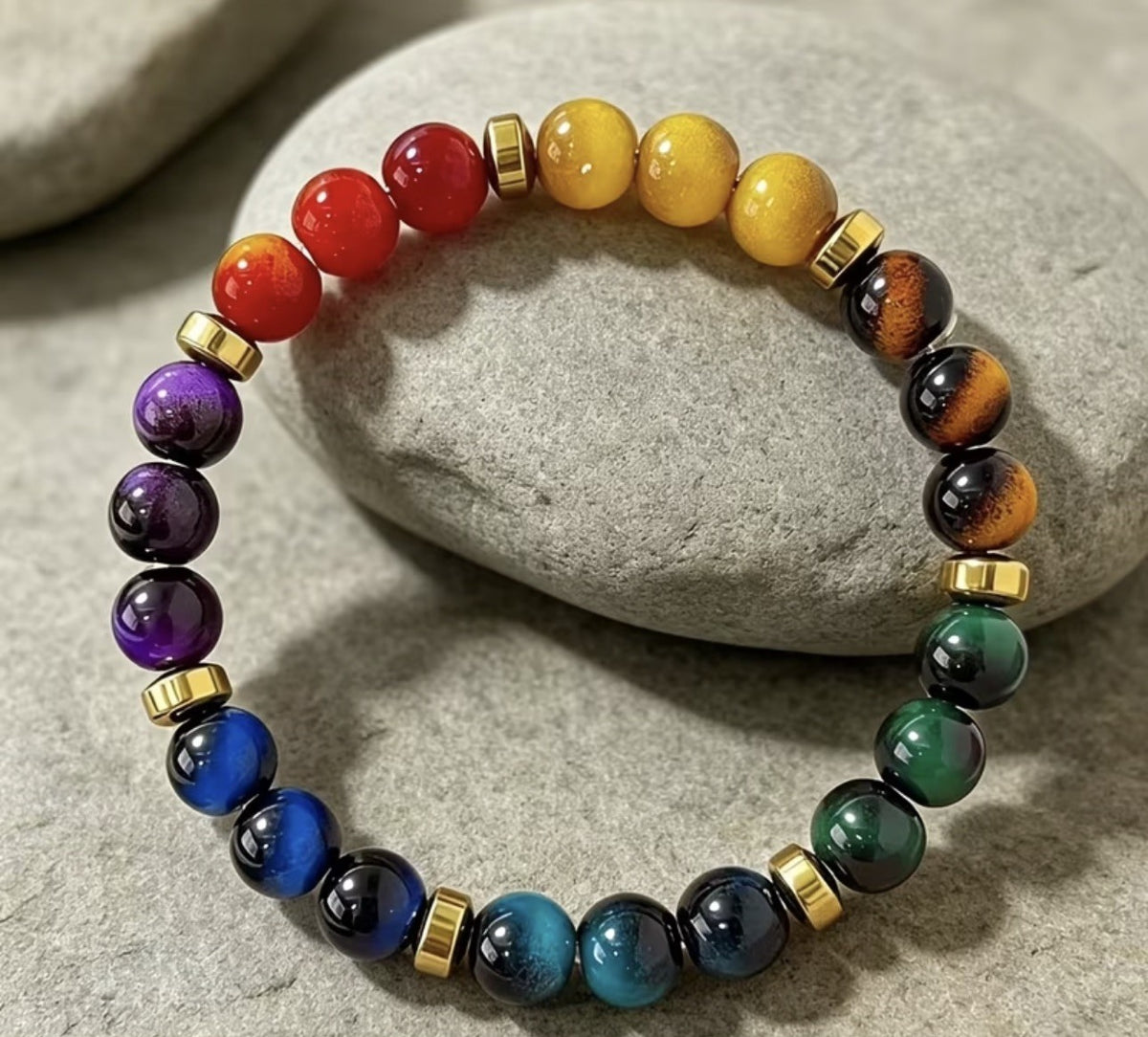 Chakra Bracelet cats eye 8mm