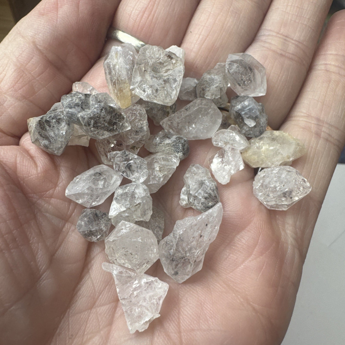 Crystal Mixed Bag wholesale resell lot  natural Himalayan diamond quartz 50gms