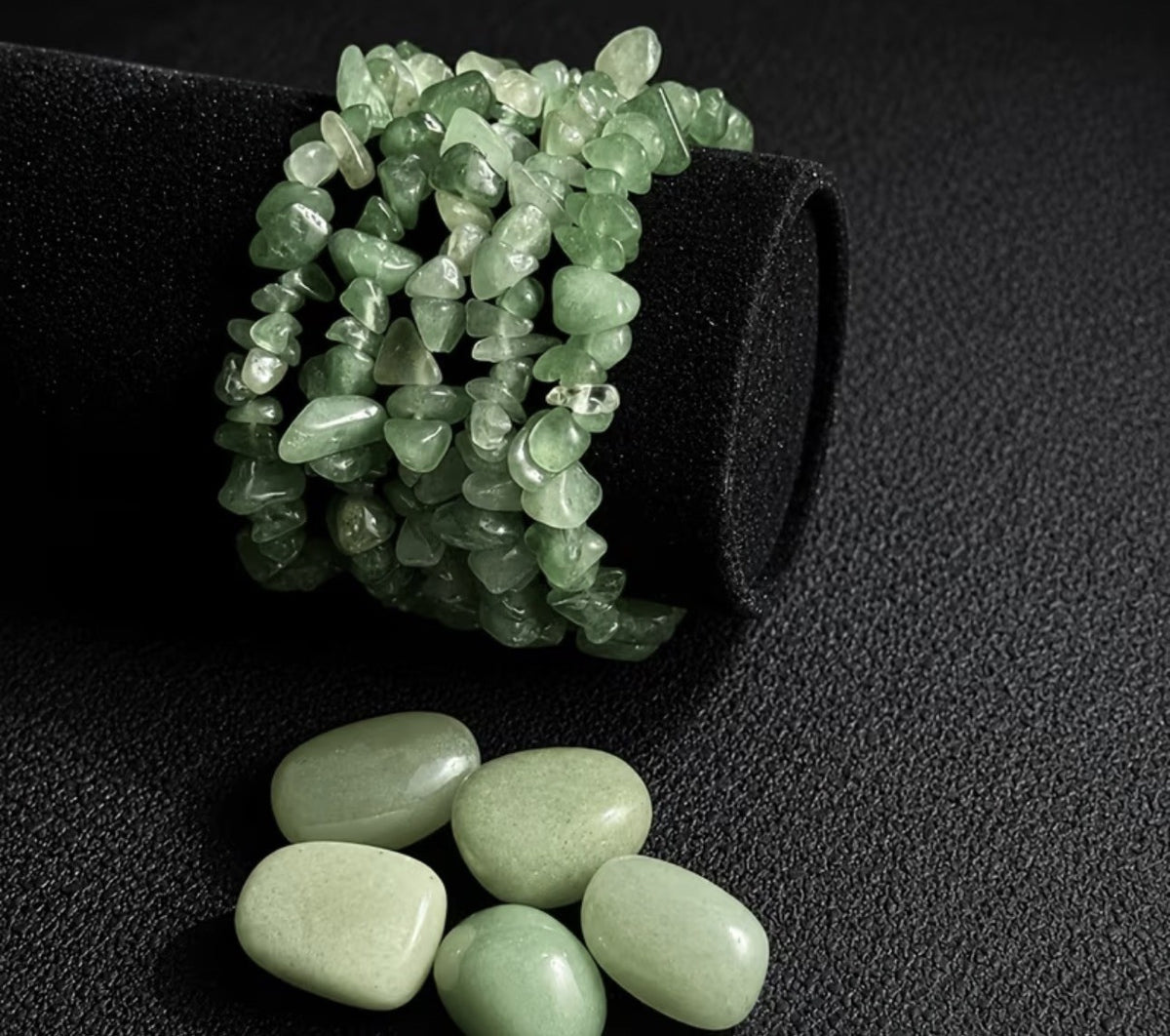 Green Adventurine Crystal Stretch Bracelet