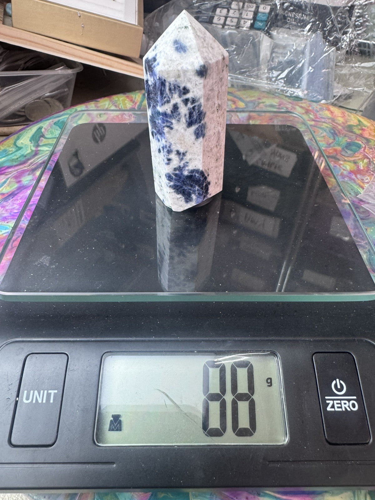 Natural Sodalite Crystal Tower – 88g Polished Stone reiki meditation