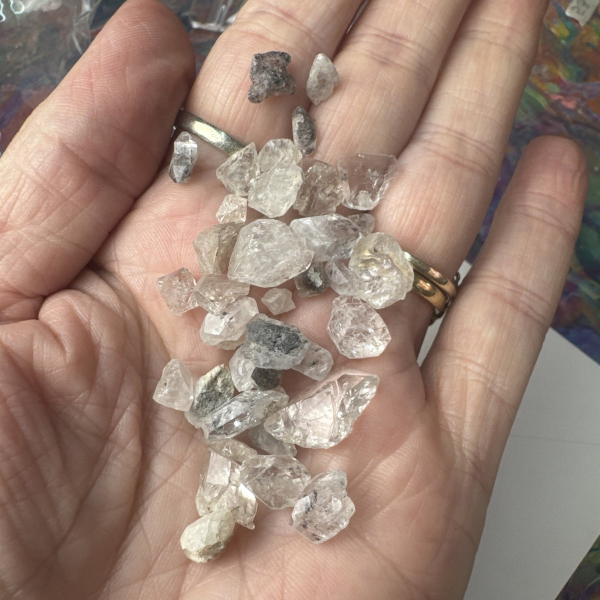 Crystal Mixed Bag wholesale resell lot  natural Himalayan diamond quartz 46 gms