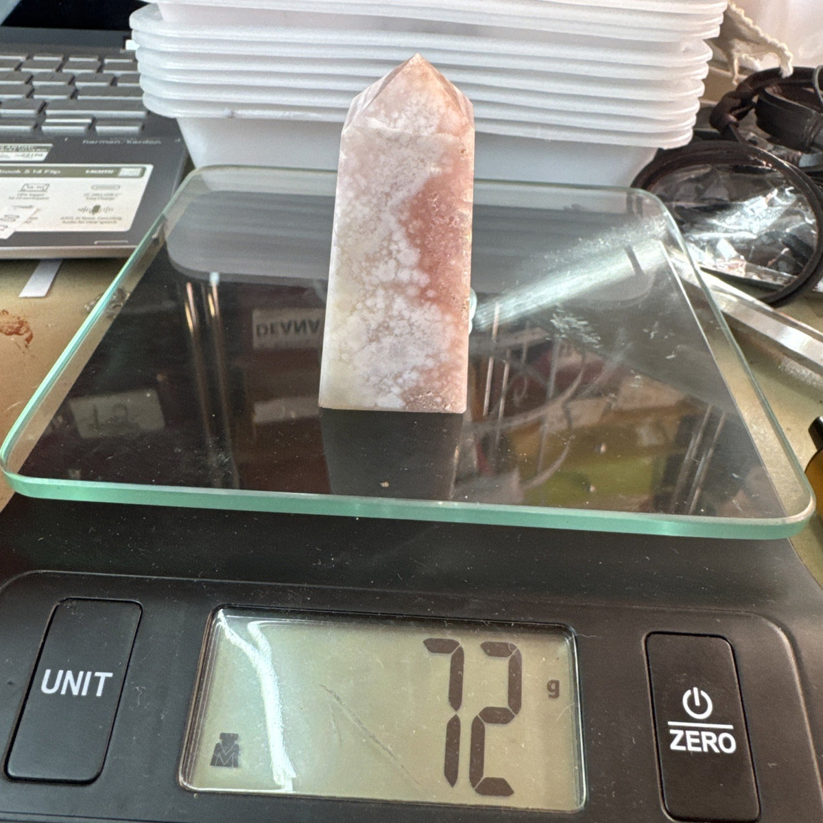 72 gram Flower Agate Crystal Tower