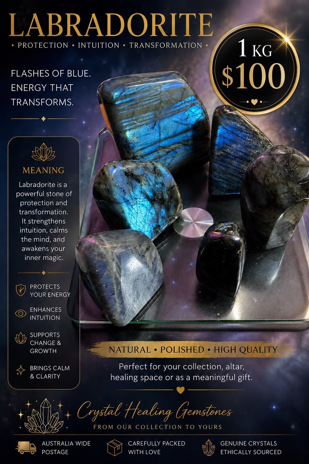 1kg Labradorite Freeform