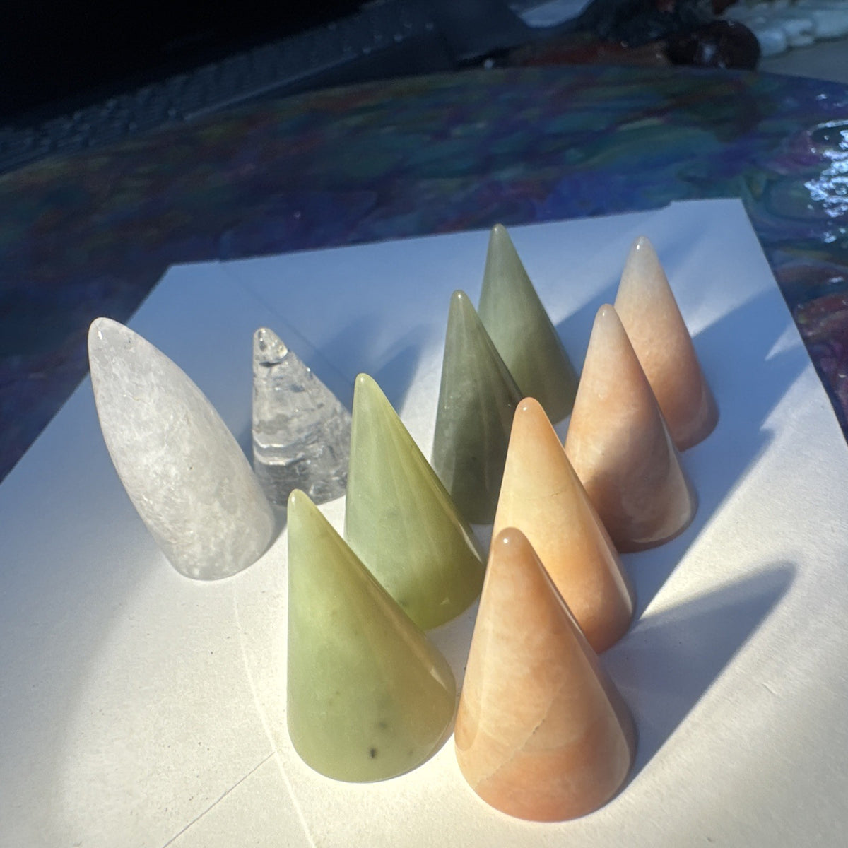 Crystal Mixed Bag wholesale resell lot  pyramid cones