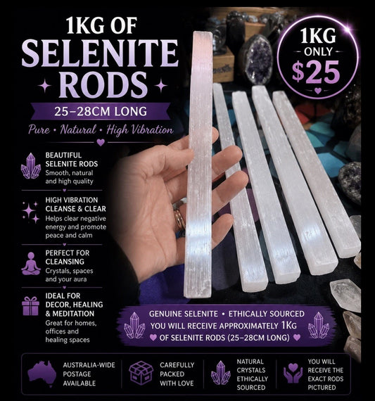 1kg  Selenite  Satin Rods Spar Beam Wand Pieces Crystal Healing Natural Stone