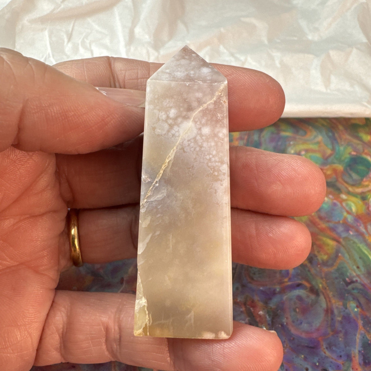 72 gram Flower Agate Crystal Tower