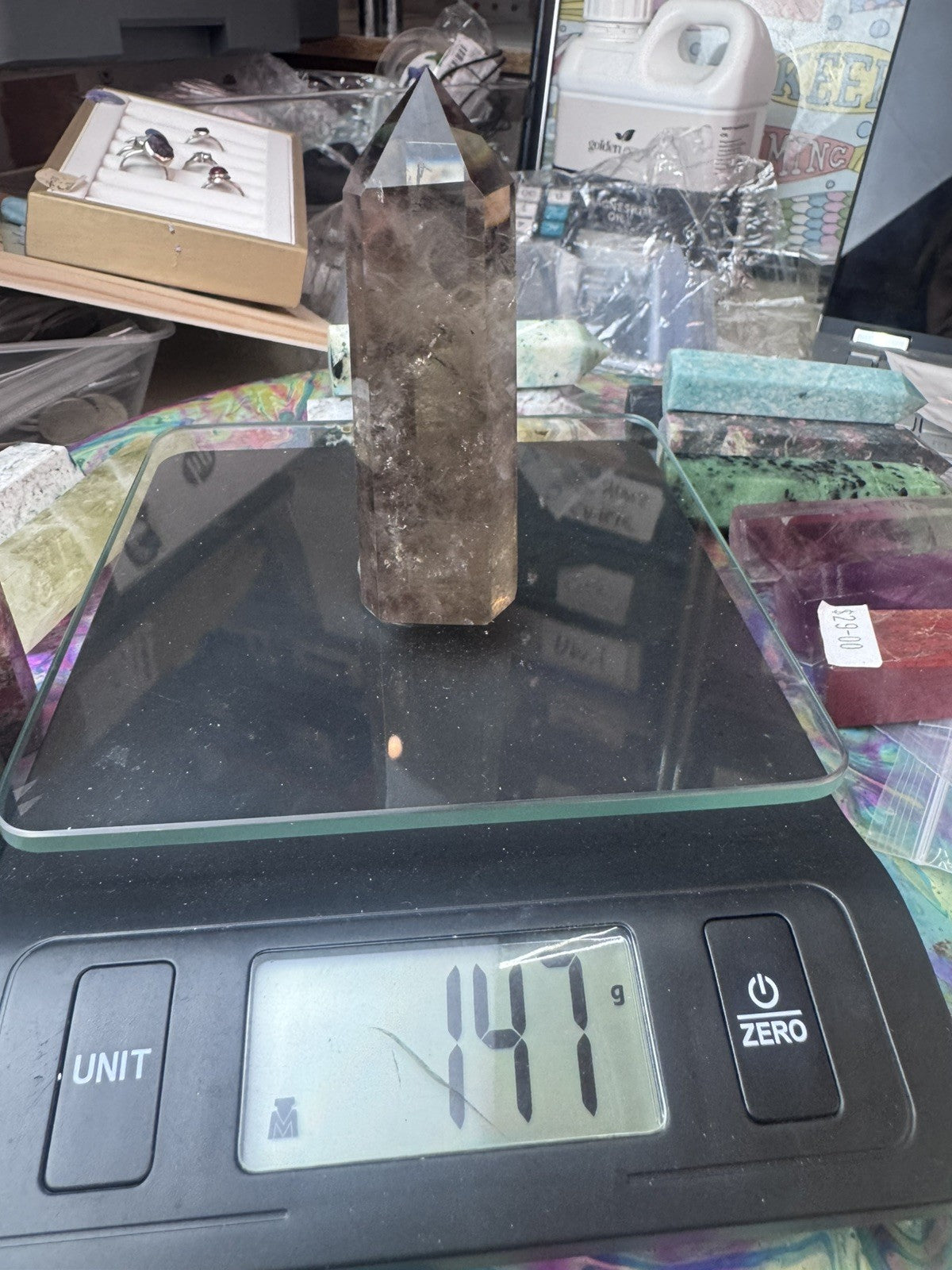 Smokey Quartz Tower – 147g     reiki meditation yoga