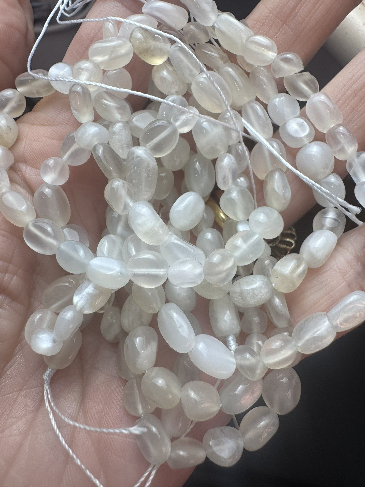 Natural Moonstone Gemstone Bead Strand – 16 Inch