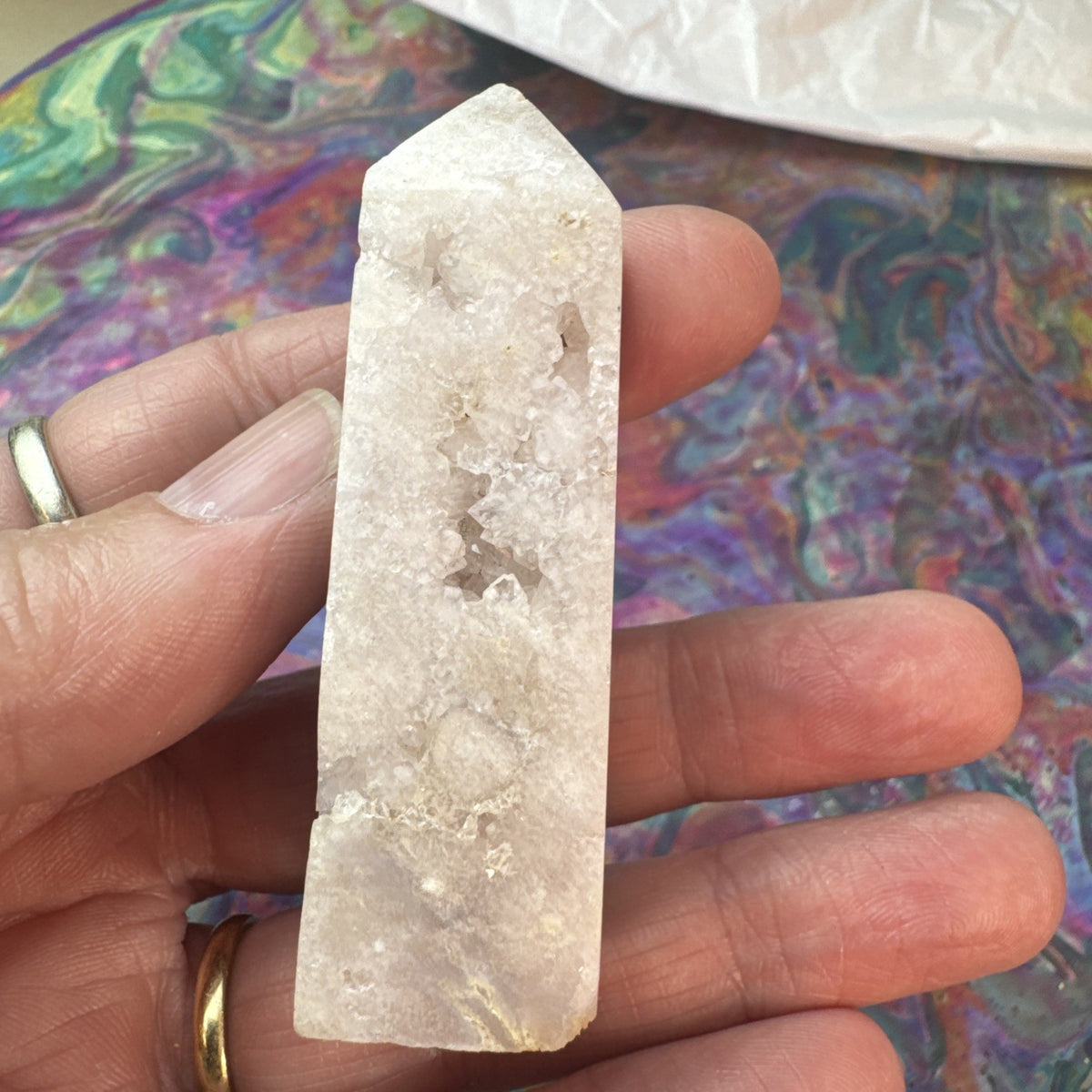 69 gram Flower Agate Crystal Tower