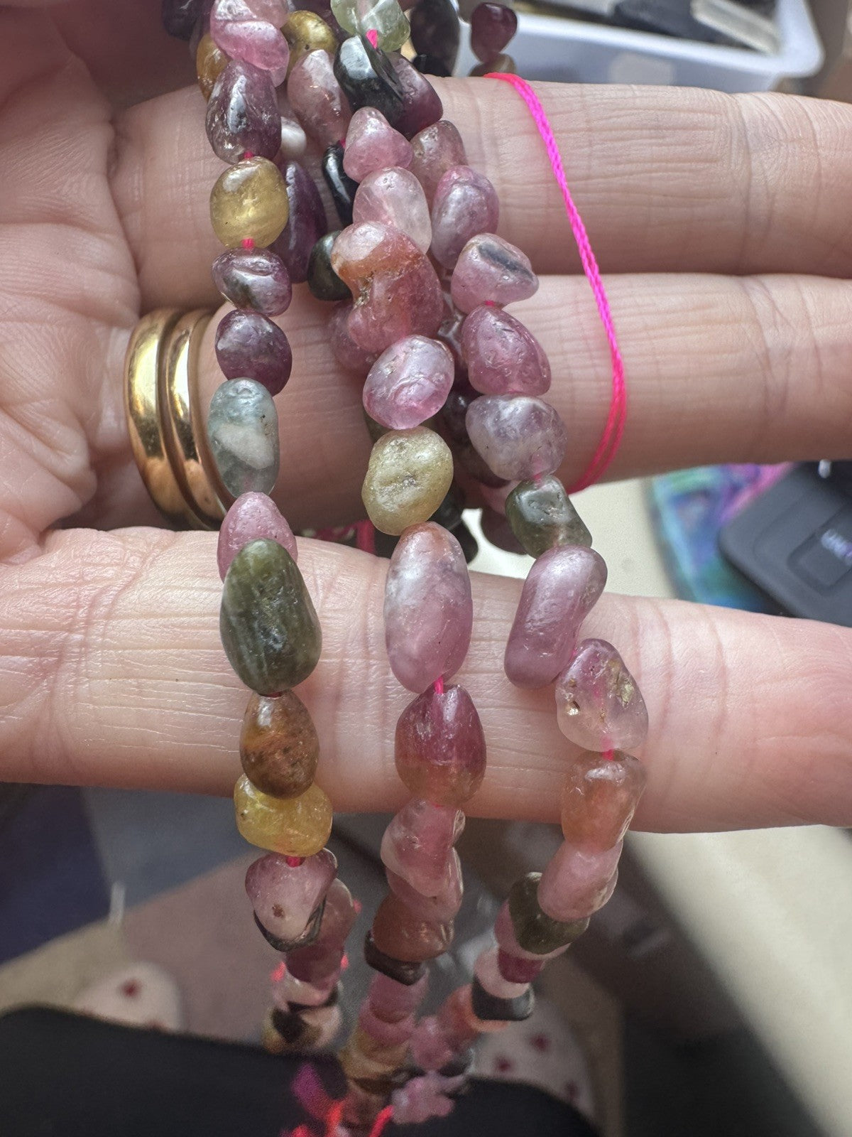 Natural Tourmaline 16-Inch Gemstone Bead Strand