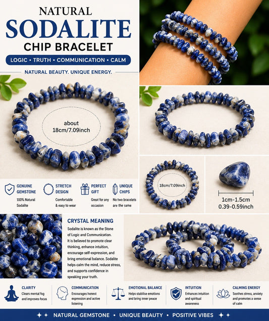 Sodalite Chip Bracelet