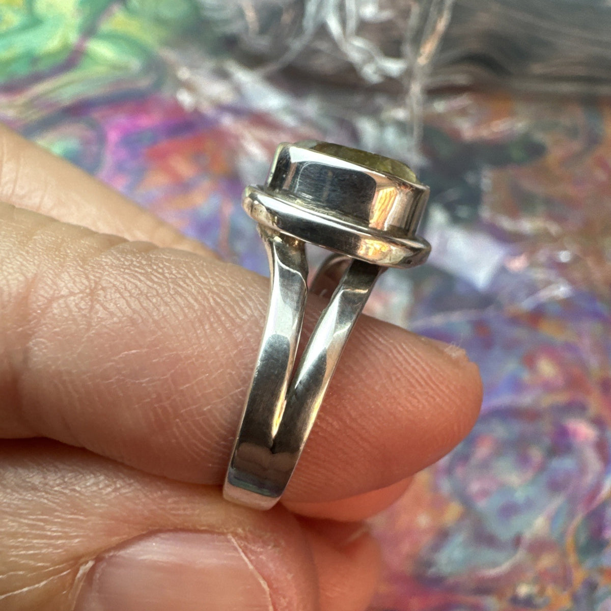 Citrine  925 Sterling Silver Ring Size K 5.5