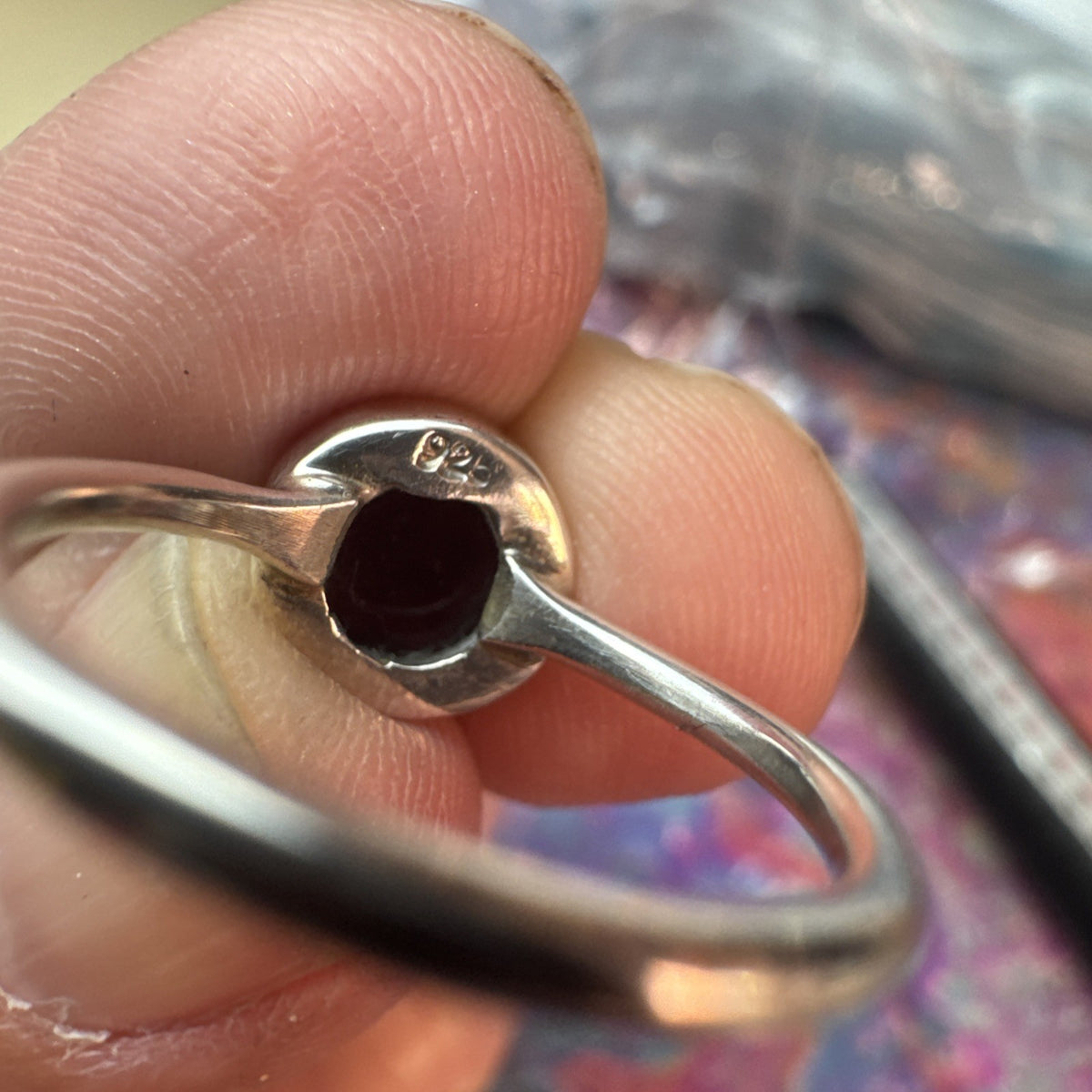 Amethyst 925 Sterling Silver Ring Size J 4.75