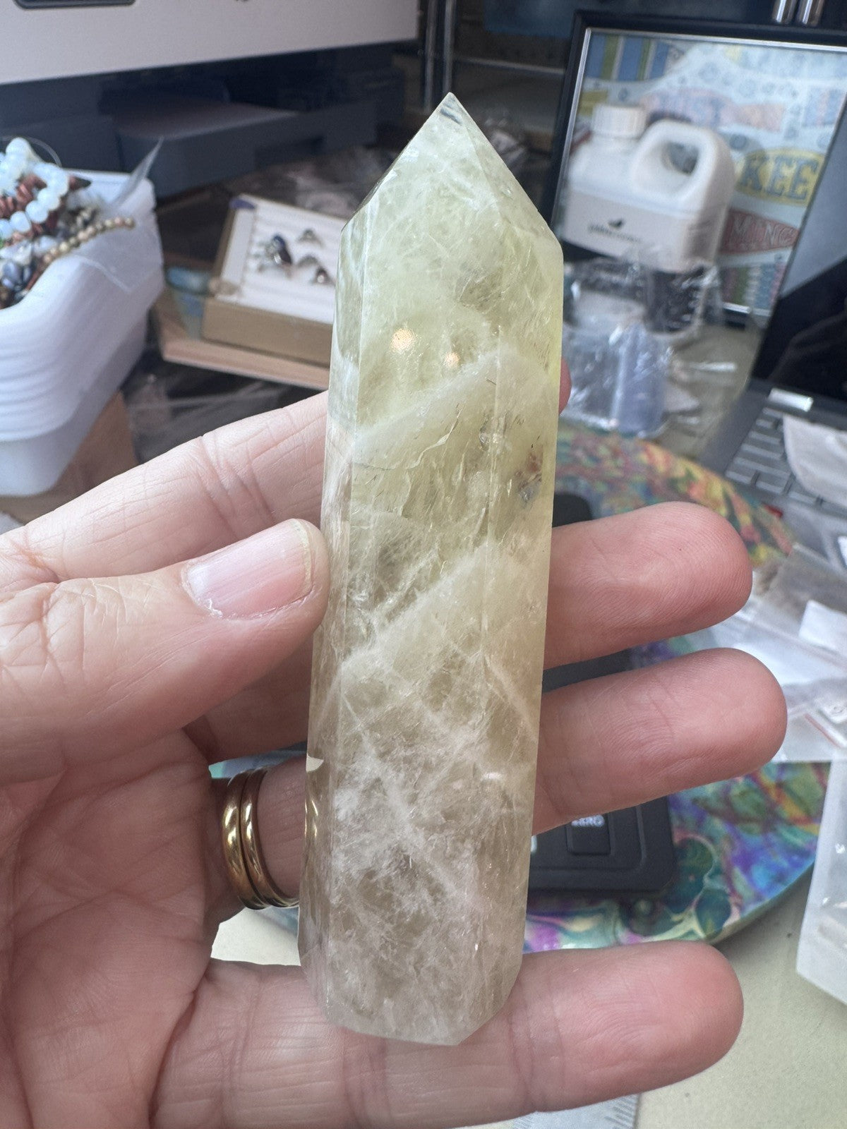 Natural Citrine Crystal Tower – 111g  –  Polished Stone reiki meditation