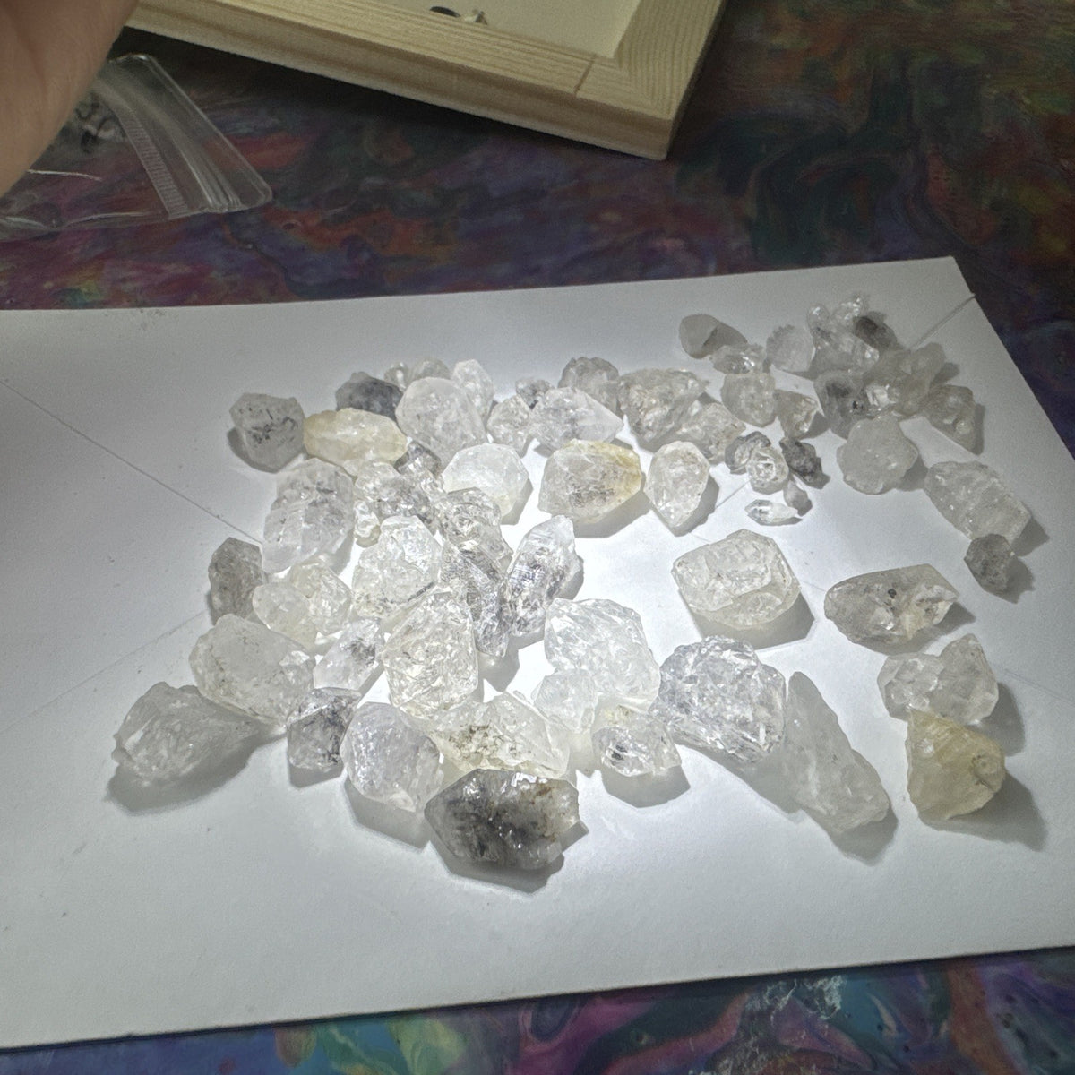 Crystal Mixed Bag wholesale resell lot  natural Himalayan diamond quartz 50gms