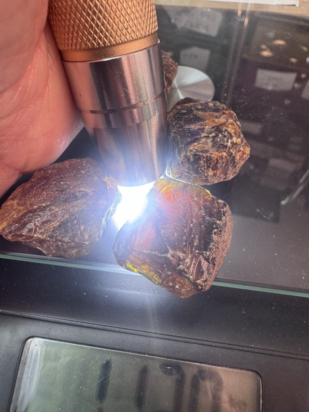 Black Amber 25 grams 4 peices Rough lot