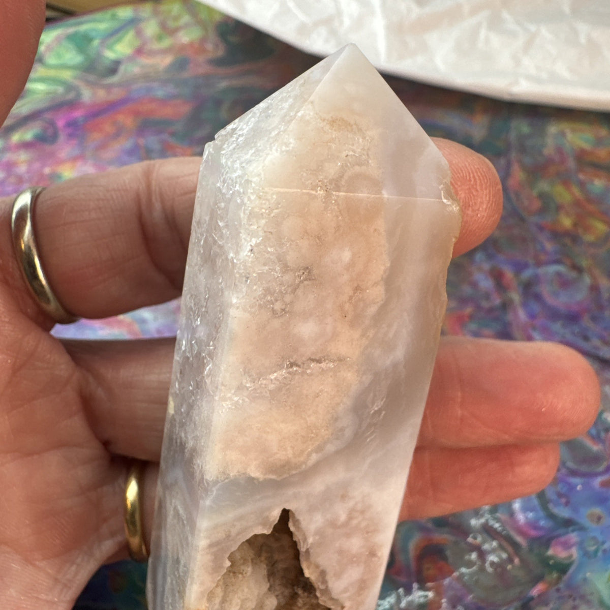 88 gram Flower Agate Crystal Tower