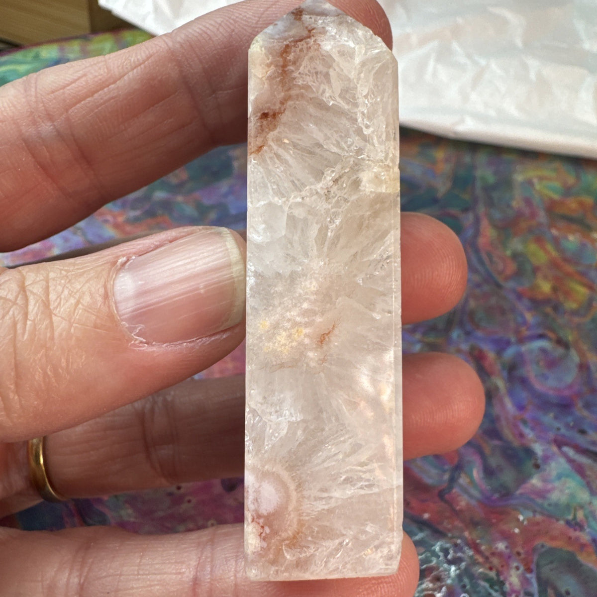 57 gram Flower Agate Crystal Tower
