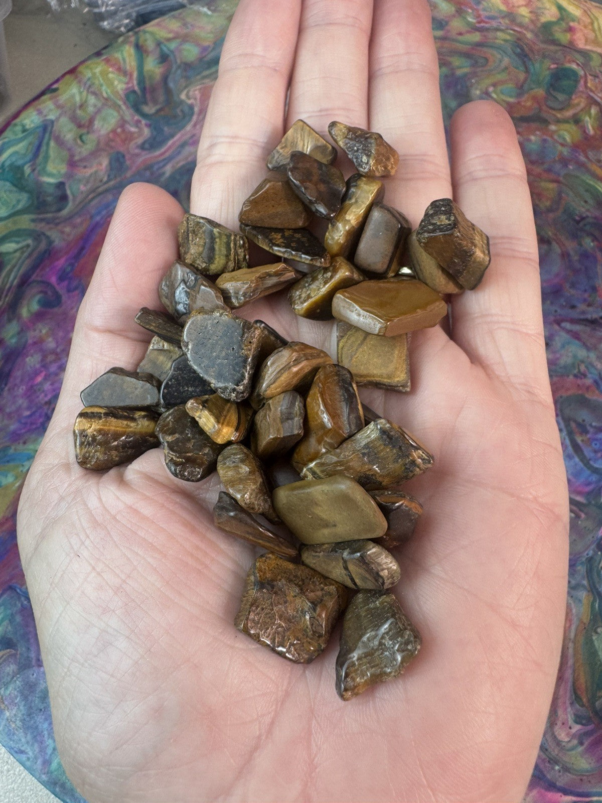 Tigers Eye Chips 100grams