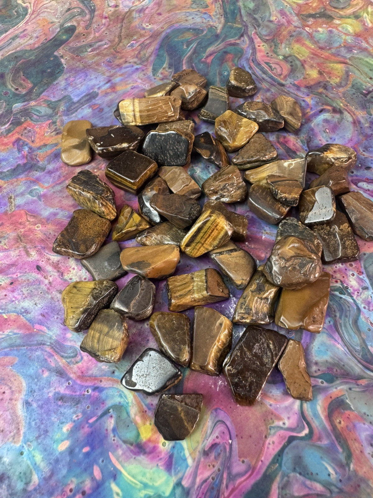 Tigers Eye Chips 100grams