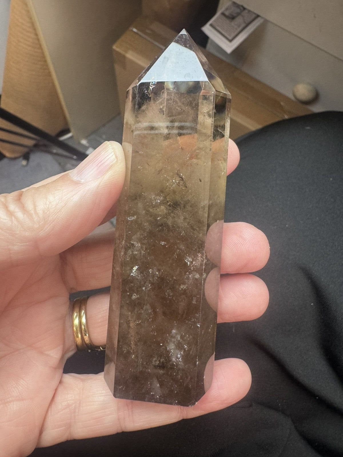 Smokey Quartz Tower – 147g     reiki meditation yoga