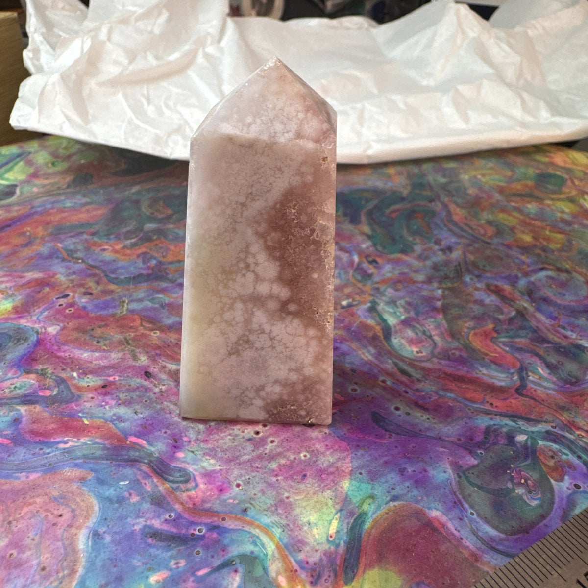 72 gram Flower Agate Crystal Tower