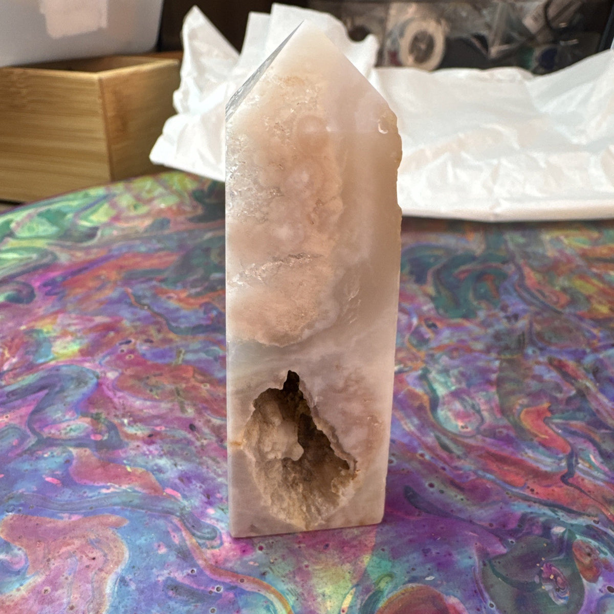 88 gram Flower Agate Crystal Tower