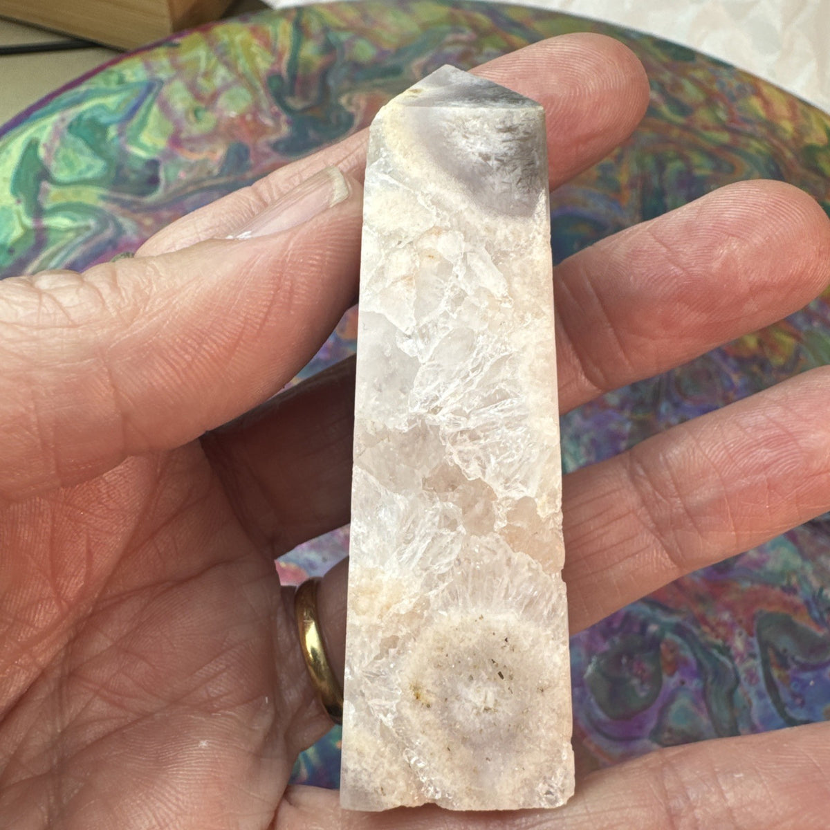 75 Gram  Flower Agate Crystal Tower