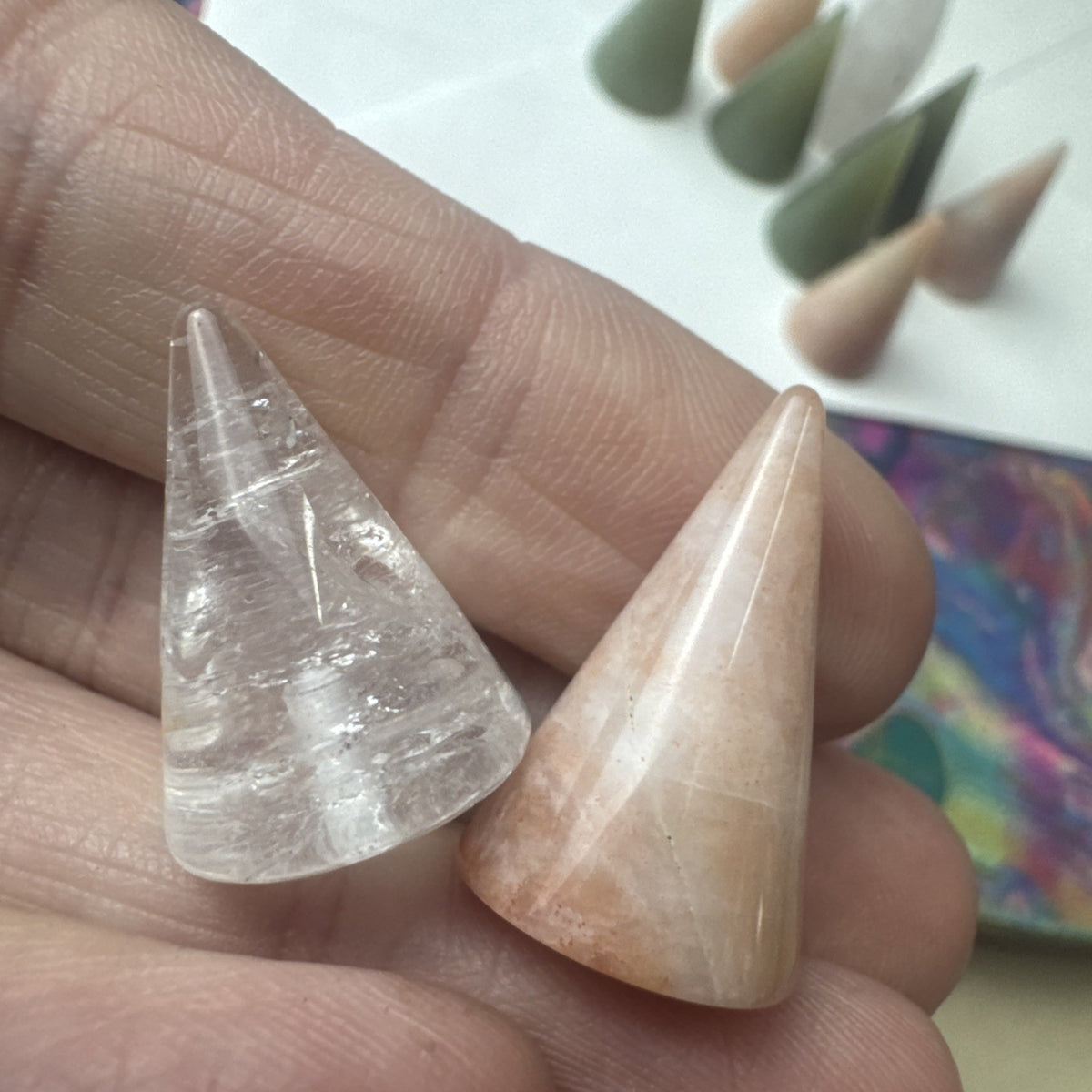 Crystal Mixed Bag wholesale resell lot  pyramid cones