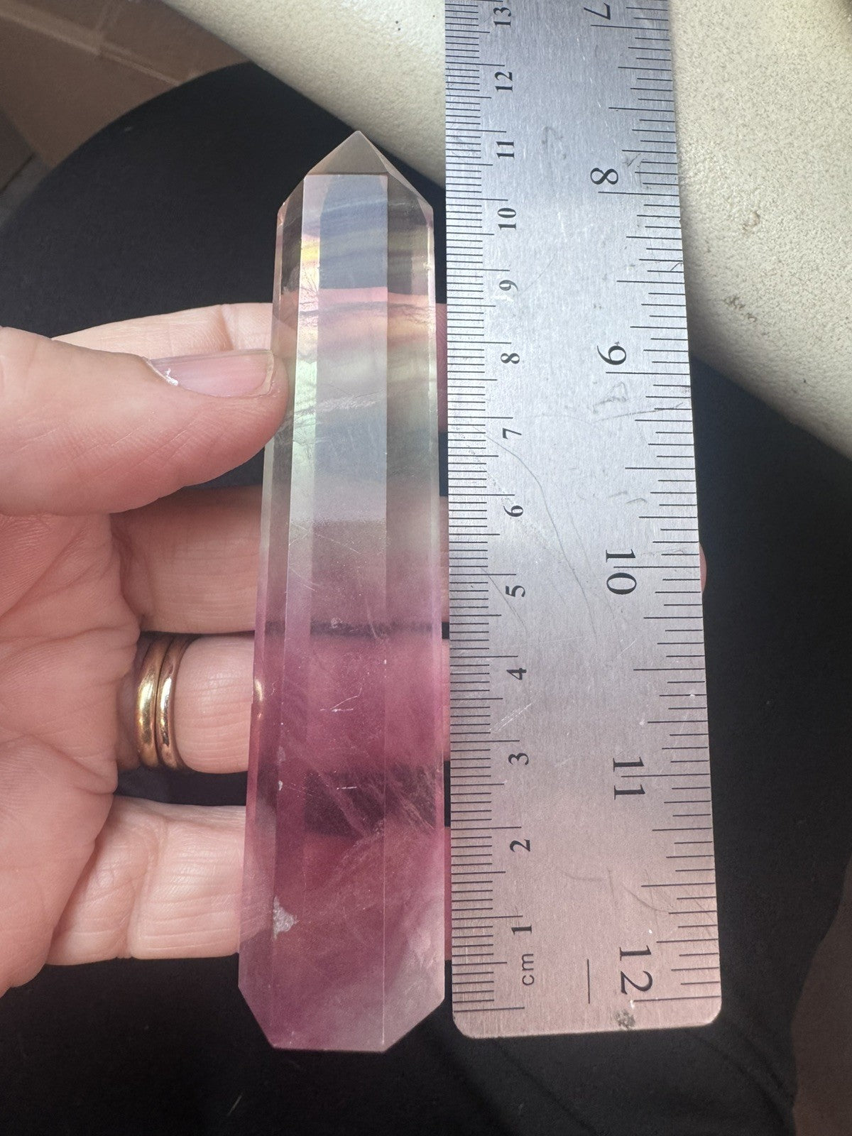 Natural Rainbow Fluorite Tower – 99g  Polished Stone reiki meditation
