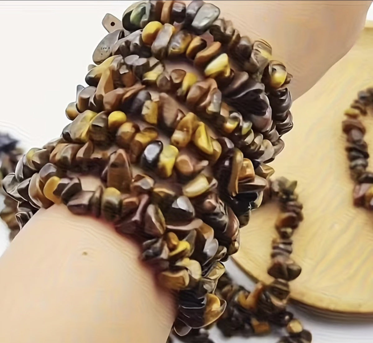 Tiger Eye Crystal Bracelet  - Stretch - Natural Stone