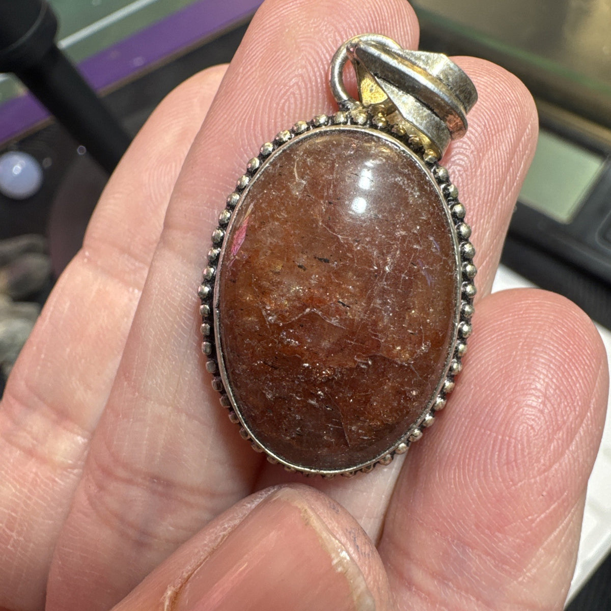Gemstone Pendant Lot 103 Grams 925 Silver Plated stamped