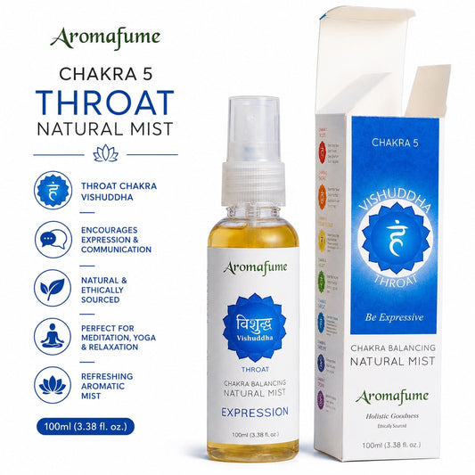 Aromafume Chakra 5 Vishuddha Throat Chakra Natural Mist Spray 100ml Meditation