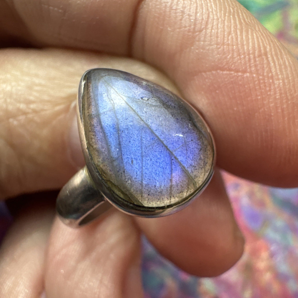 Labradorite 925 Sterling Silver Ring Size P.5 8