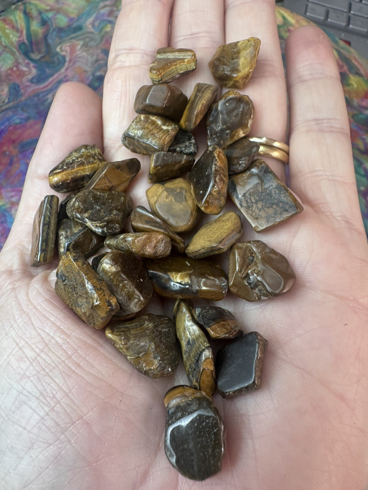 Tigers Eye Chips 100grams