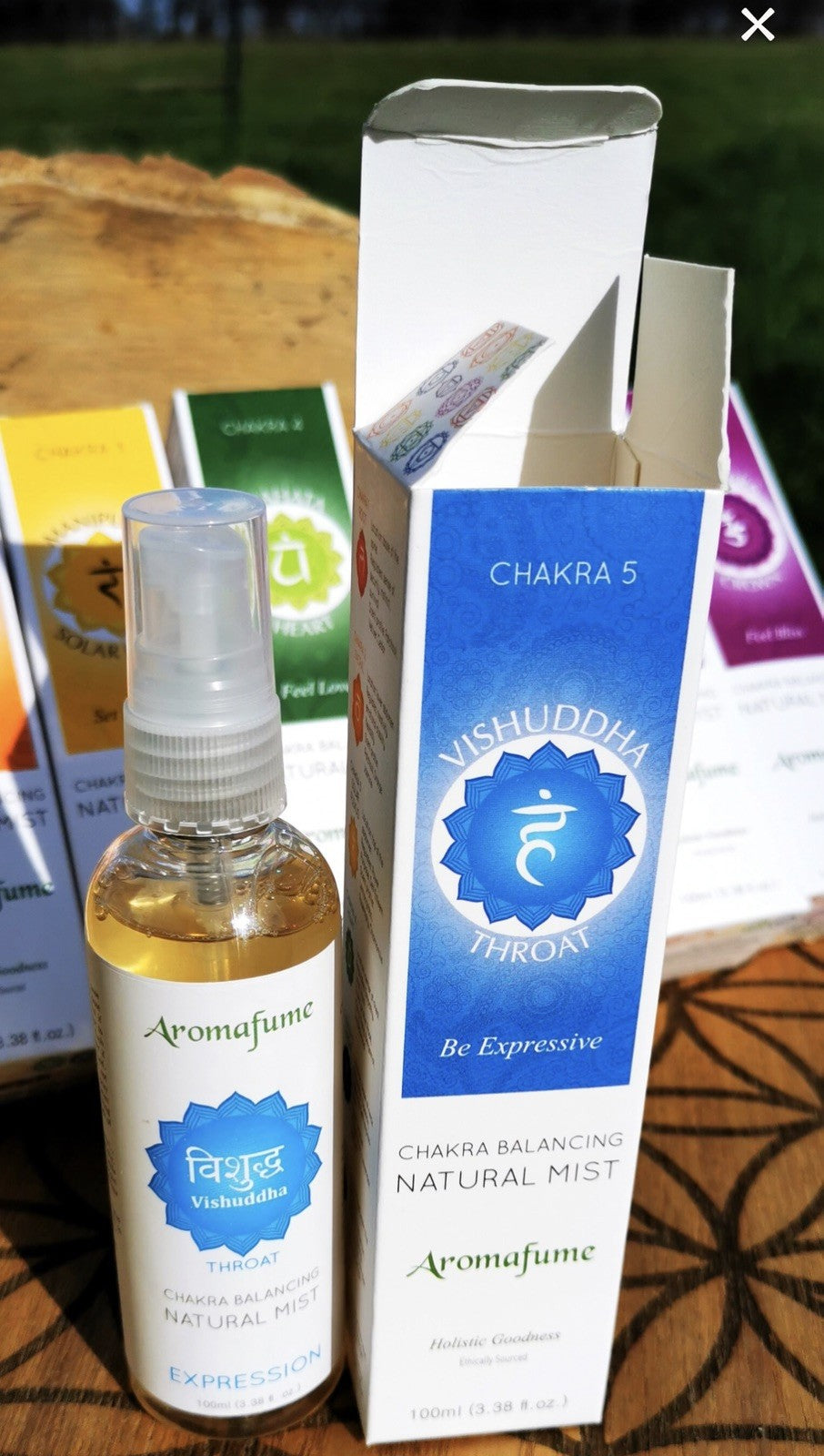 Aromafume Chakra 5 Vishuddha Throat Chakra Natural Mist Spray 100ml Meditation