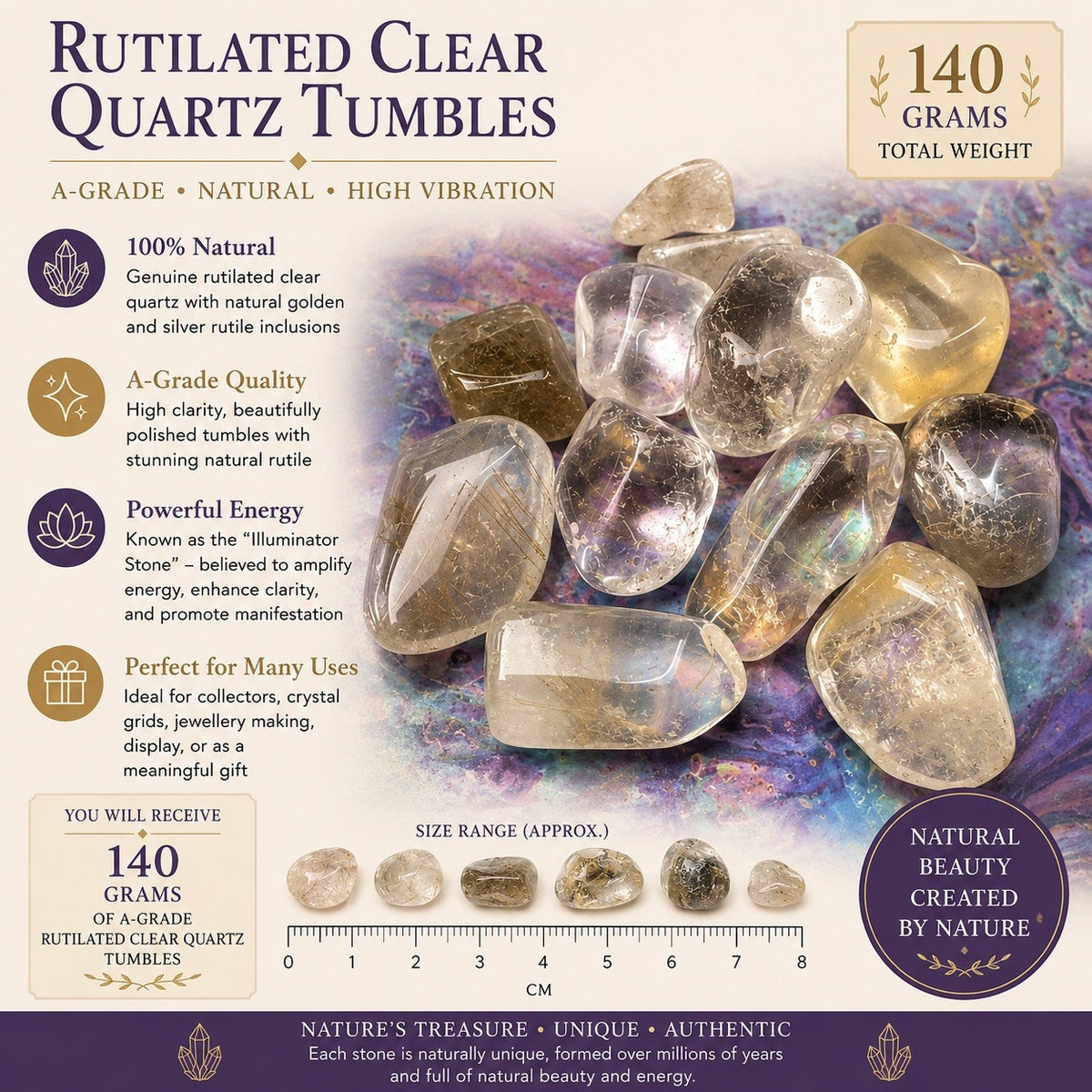 Crystal Mixed Bag wholesale resell lot  natural A grade Rutile Clear Quartz