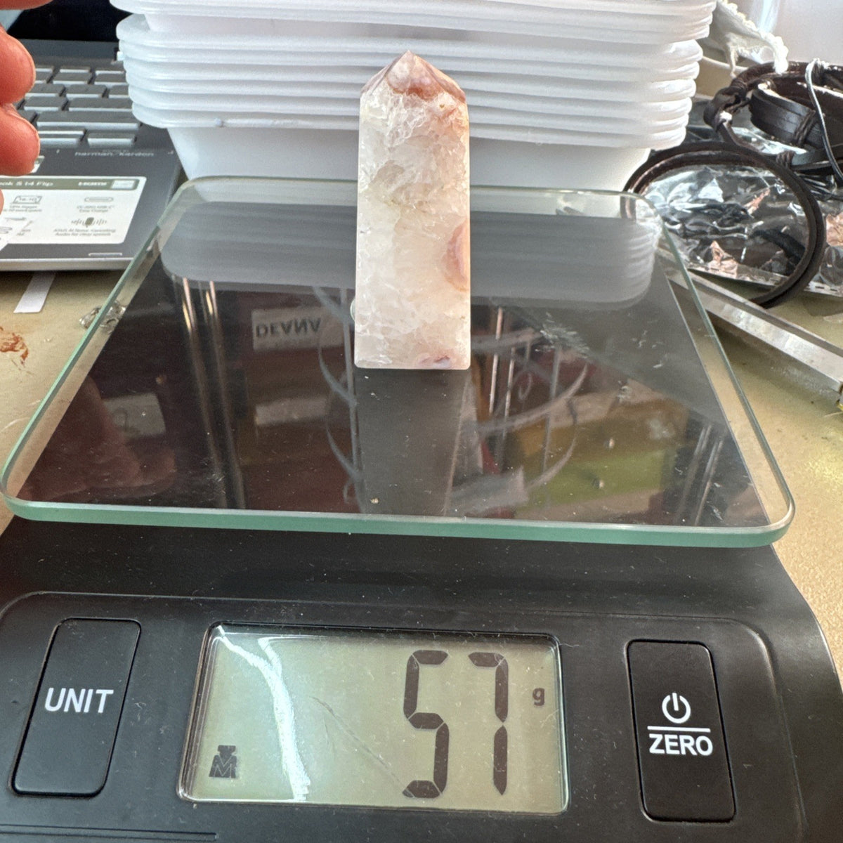 57 gram Flower Agate Crystal Tower