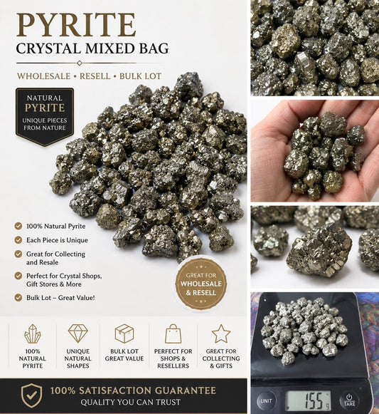 Crystal Mixed Bag wholesale resell lot pyrite