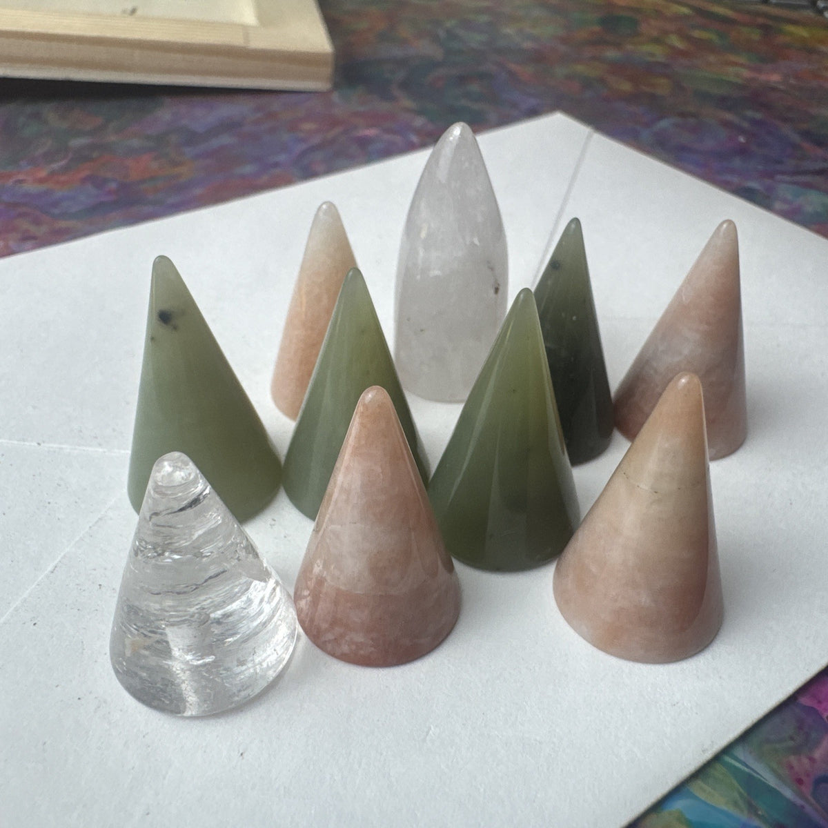 Crystal Mixed Bag wholesale resell lot  pyramid cones